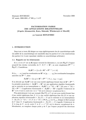 Séminaire Bourbaki, Vol. 43, 2000-2001, Exp. 880-893
