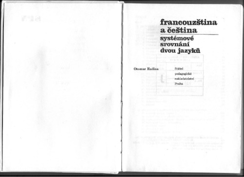 Francouzstina a cestina systémové srován dvou jazyků