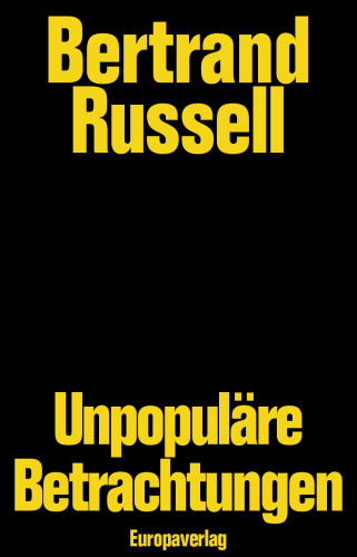 Unpopuläre Betrachtungen