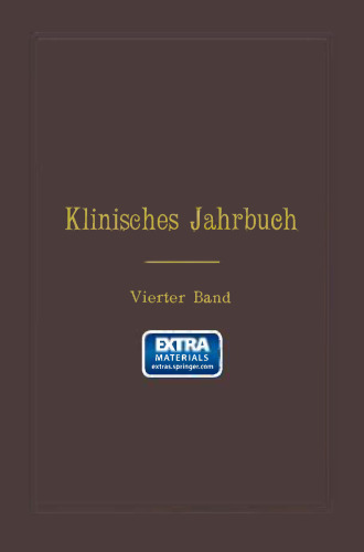 Klinisches Jahrbuch: Vierter Band