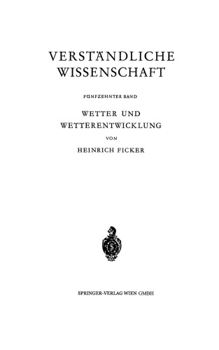 Wetter und Wetterentwicklung