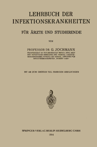 Lehrbuch der Infektionskrankheiten: Für Ärzte und Studierende