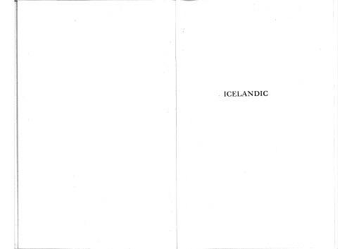 Icelandic : Grammar : Texts : Glossary : (Fourth printing).