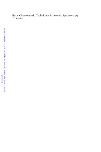 Basic chemometric techniques in atomic spectroscopy