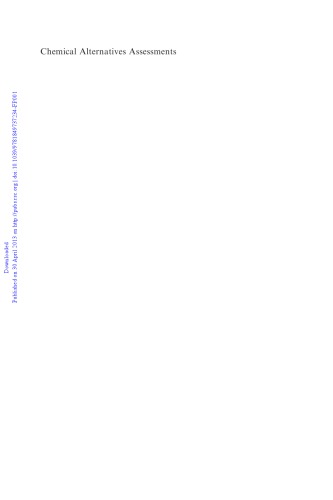 Chemical alternatives assessments