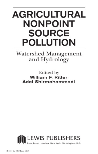 Agricultural nonpoint source pollution : watershed management and hydrology