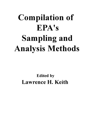Compilation of EPA's sampling and analysis methods
