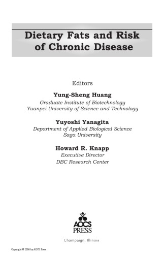 Dietary fats and risk of chronic disease