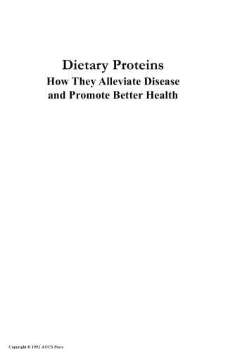Dietary proteins : how they alleviate disease and promote better health