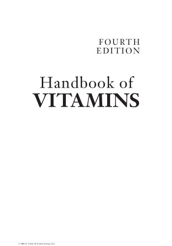 Handbook of vitamins
