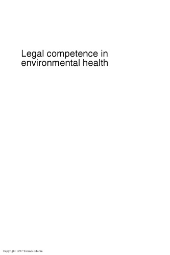 Legal competence in environmental health