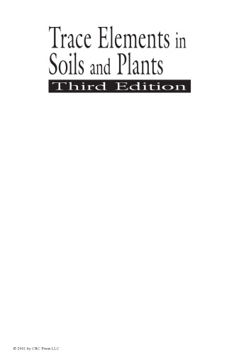 Trace elements in soils and plants
