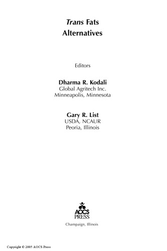 Trans Fats Alternatives