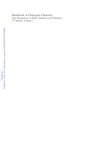 Handbook of chalcogen chemistry : new perspectives in sulfur, selenium and tellurium
