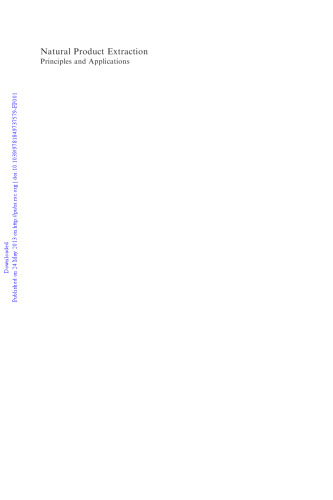 Natural product extraction : principles and applications