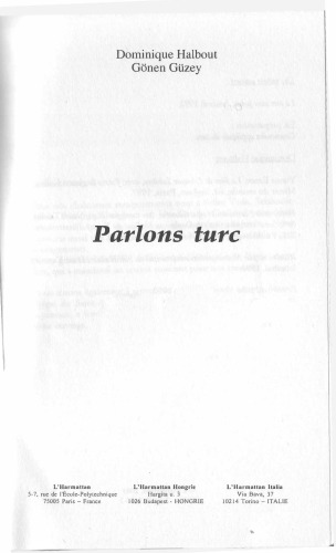 Parlons turc