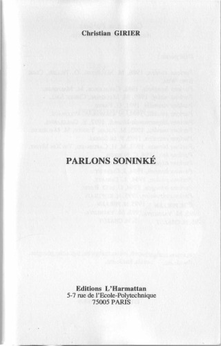 Parlons soninké