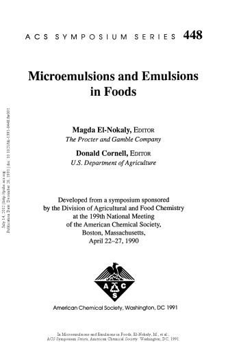 Microemulsions and Emulsions in Foods