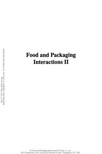 Food and Packaging Interactions II