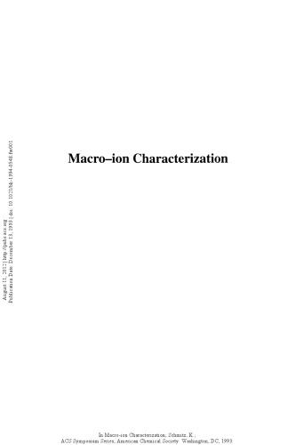 Macro-ion Characterization. From Dilute Solutions to Complex Fluids