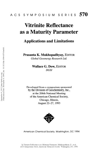 Vitrinite Reflectance as a Maturity Parameter. Applications and Limitations