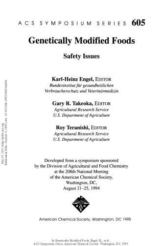 Genetically Modified Foods. Safety Issues