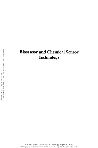 Biosensor and Chemical Sensor Technology. Process Monitoring and Control