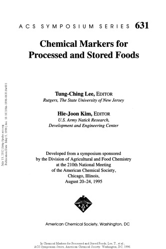 Chemical Markers for Processed and Stored Foods