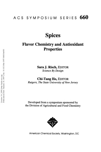 Spices. Flavor Chemistry and Antioxidant Properties