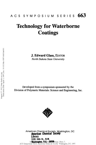 Technology for Waterborne Coatings