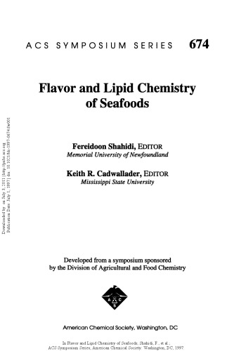 Flavor and Lipid Chemistry of Seafoods