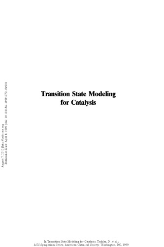 Transition State Modeling for Catalysis