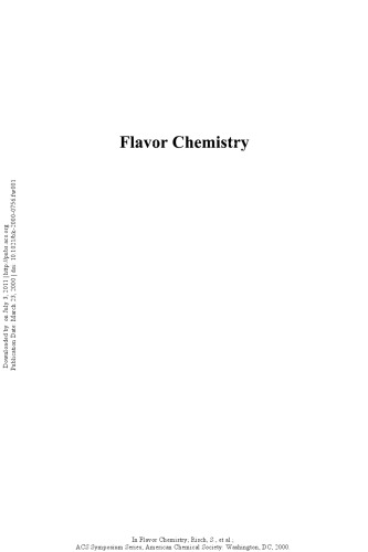 Flavor Chemistry. Industrial and Academic Research