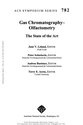 Gas Chromatography-Olfactometry. The State of the Art