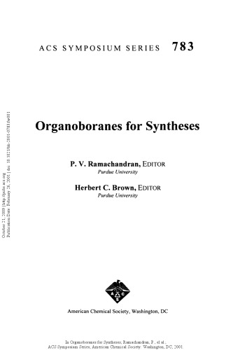 Organoboranes for Syntheses