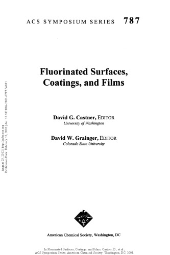 Fluorinated Surfaces, Coatings, and Films