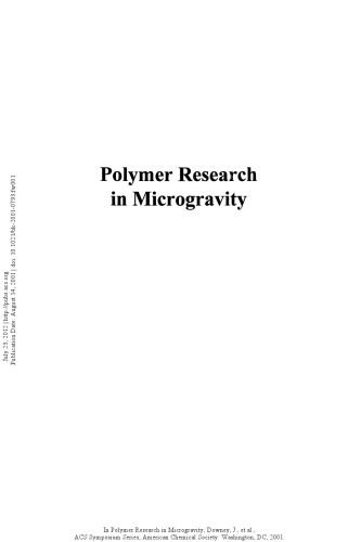 Polymer Research in Microgravity. Polymerization and Processing