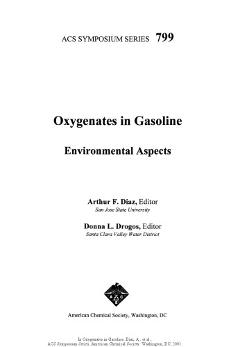 Oxygenates in Gasoline. Environmental Aspects