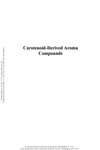 Carotenoid-Derived Aroma Compounds
