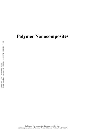 Polymer Nanocomposites. Synthesis, Characterization, and Modeling