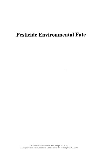Pesticide Environmental Fate. Bridging the Gap Between Laboratory and Field Studies