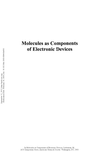 Molecules as Components of Electronic Devices
