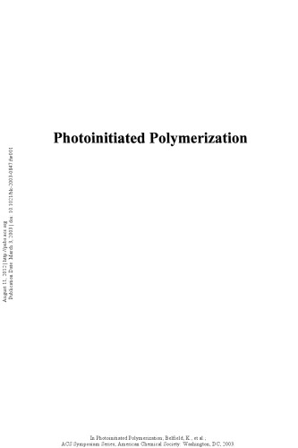 Photoinitiated Polymerization