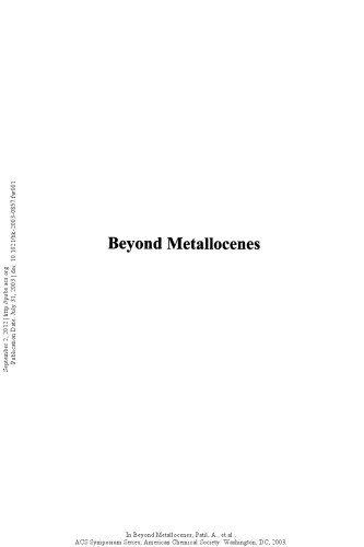Beyond Metallocenes. Next-Generation Polymerization Catalysts