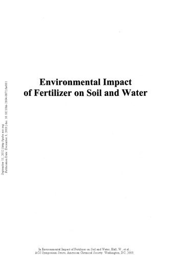 Environmental Impact of Fertilizer on Soil and Water