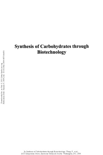 Synthesis of Carbohydrates through Biotechnology