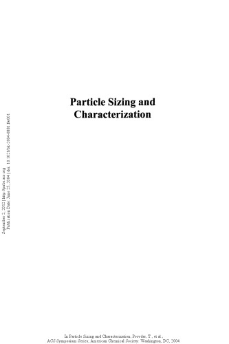 Particle Sizing and Characterization