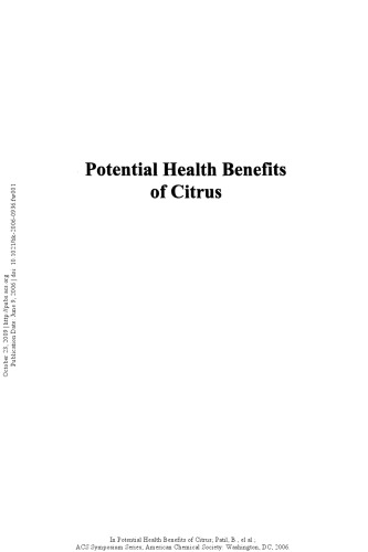 Potential Health Benefits of Citrus