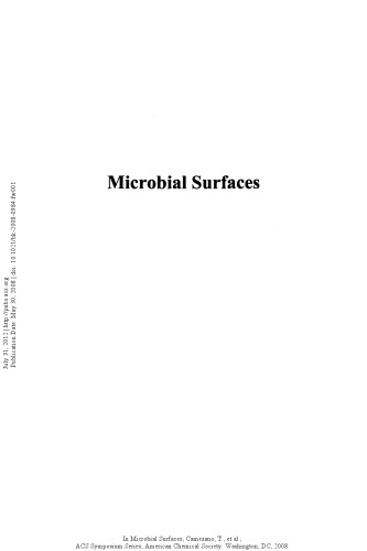 Microbial Surfaces. Structure, Interactions, and Reactivity