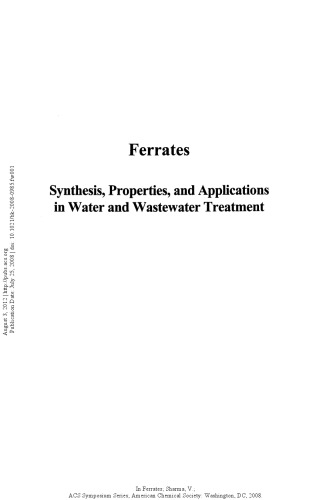 Ferrates. Synthesis, Properties, and Applications in Water and Wastewater Treatment